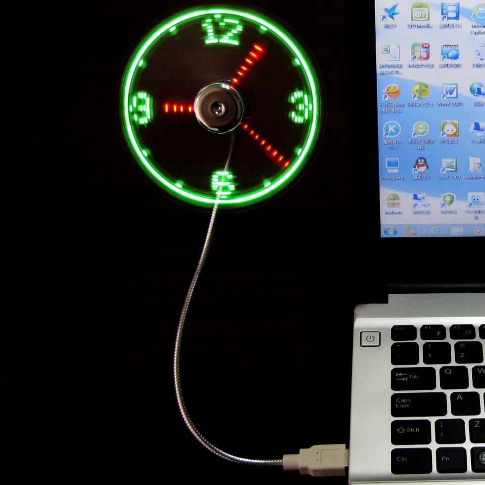 USB Clock Fan with Real Time Display Function view 3