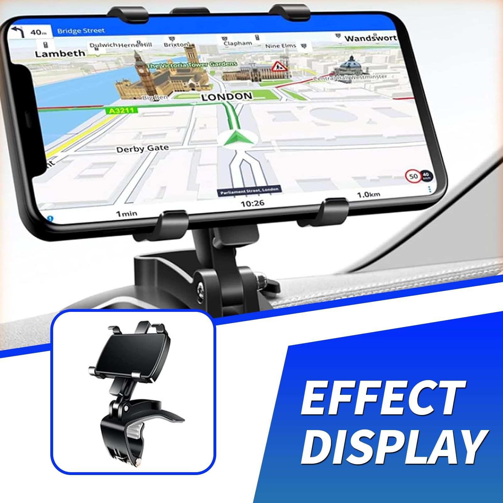 Universal 360 Degree Rotation Car Rear View Mirror Mount Stand Holder Cradle view 3