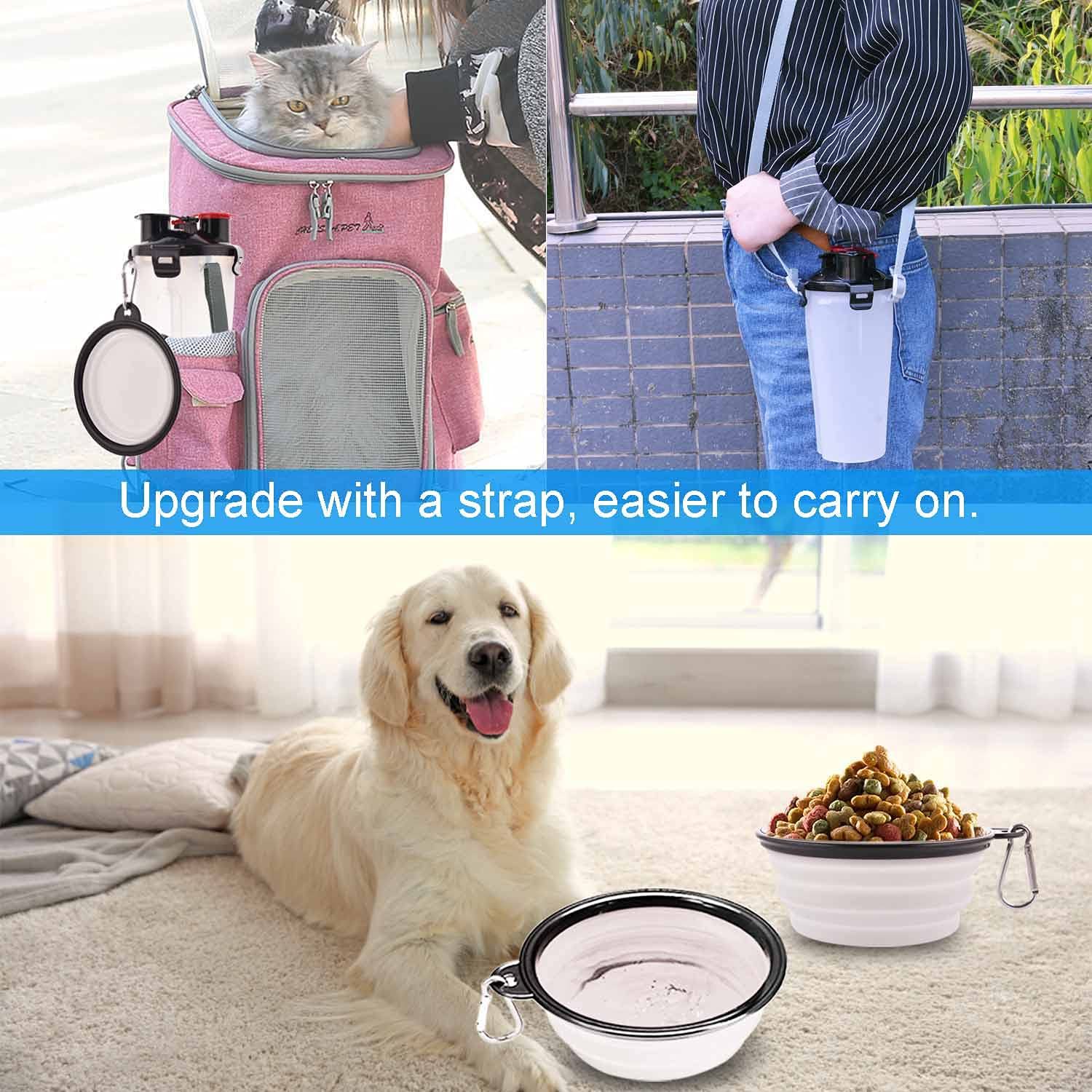 Dog Travel Water Bottle Collapsible Bowls view 2