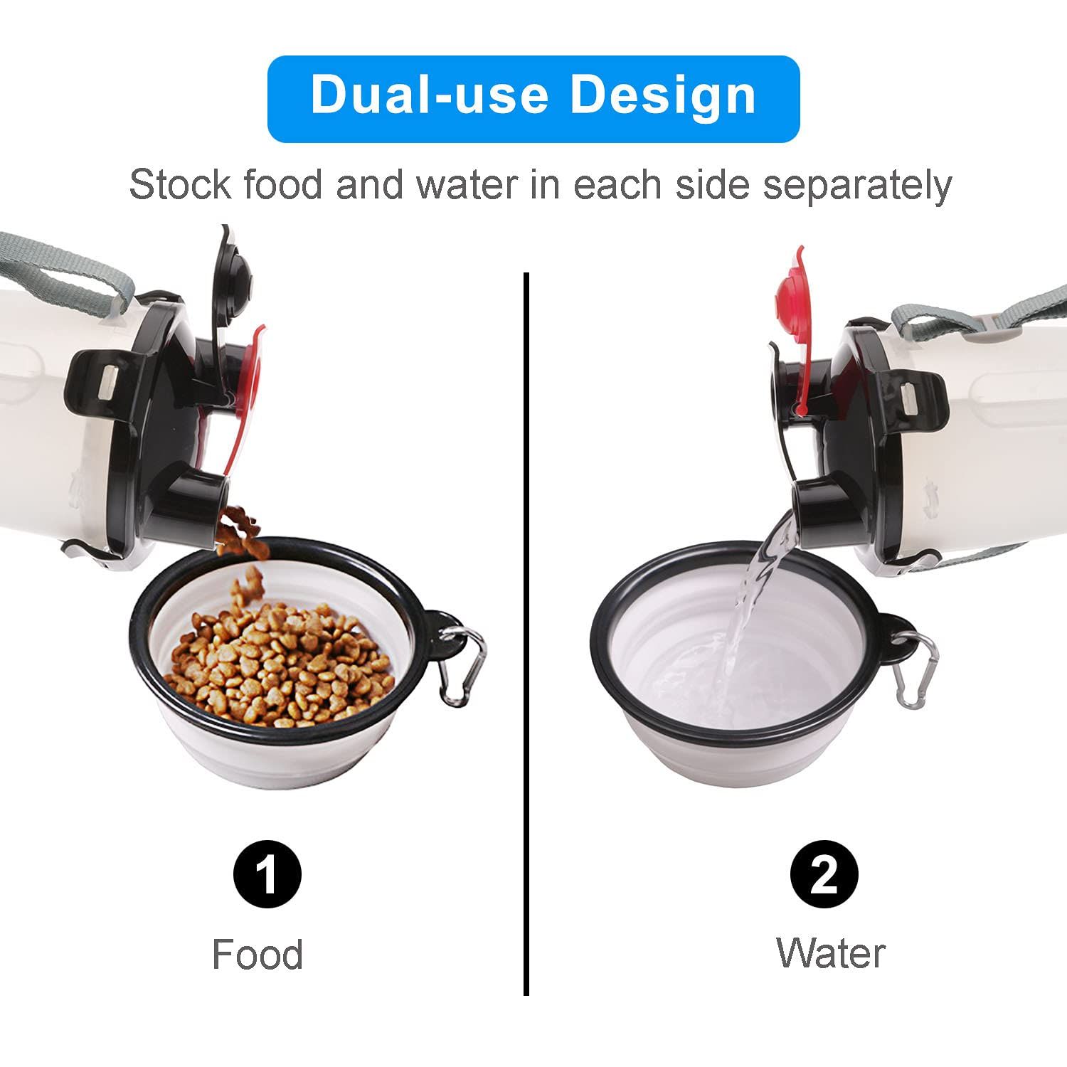Dog Travel Water Bottle Collapsible Bowls view 3
