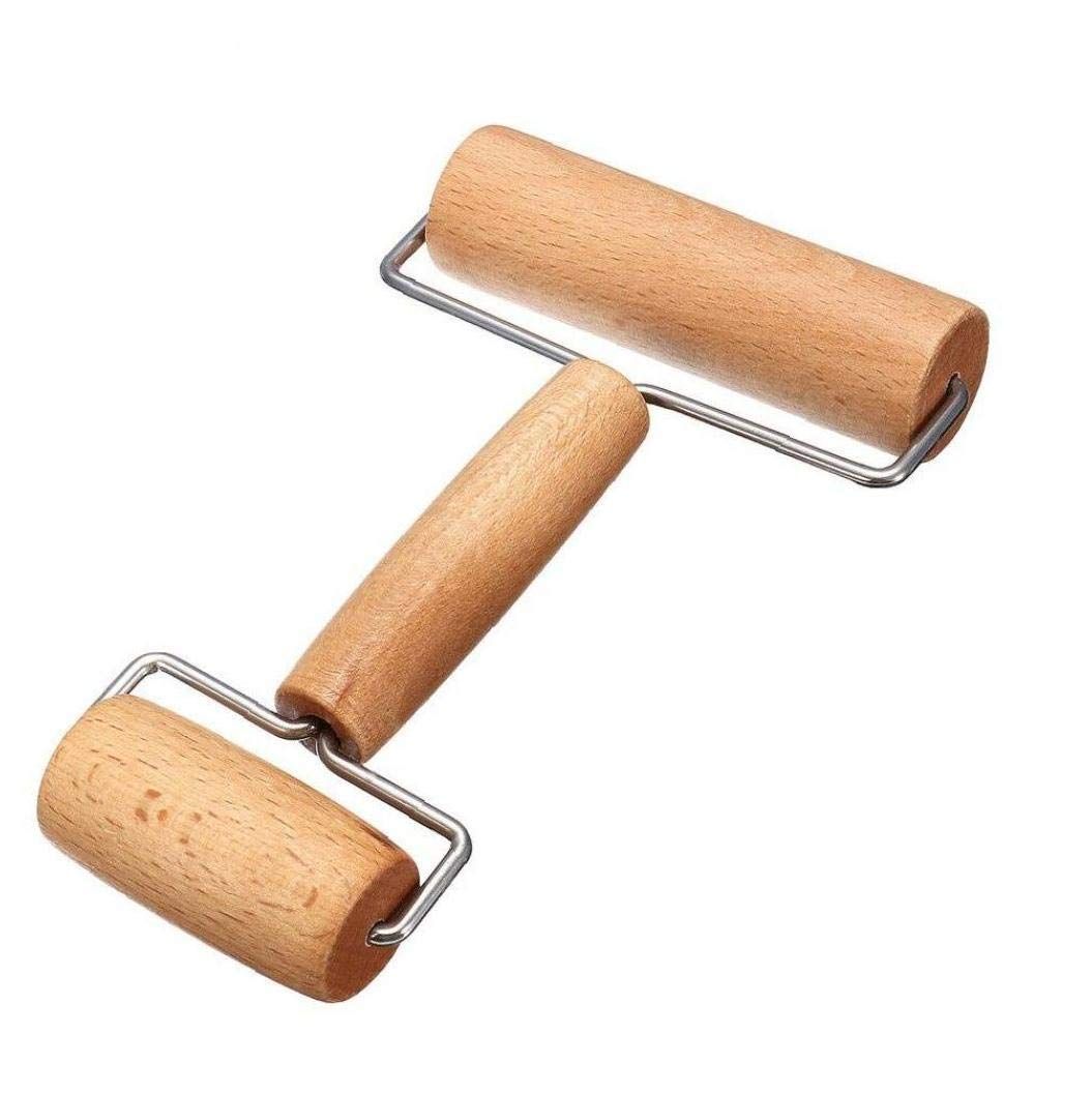 Small Rolling Pin, Wooden Dough Roller, Non-Stick Pizza Roller, Dough Baker