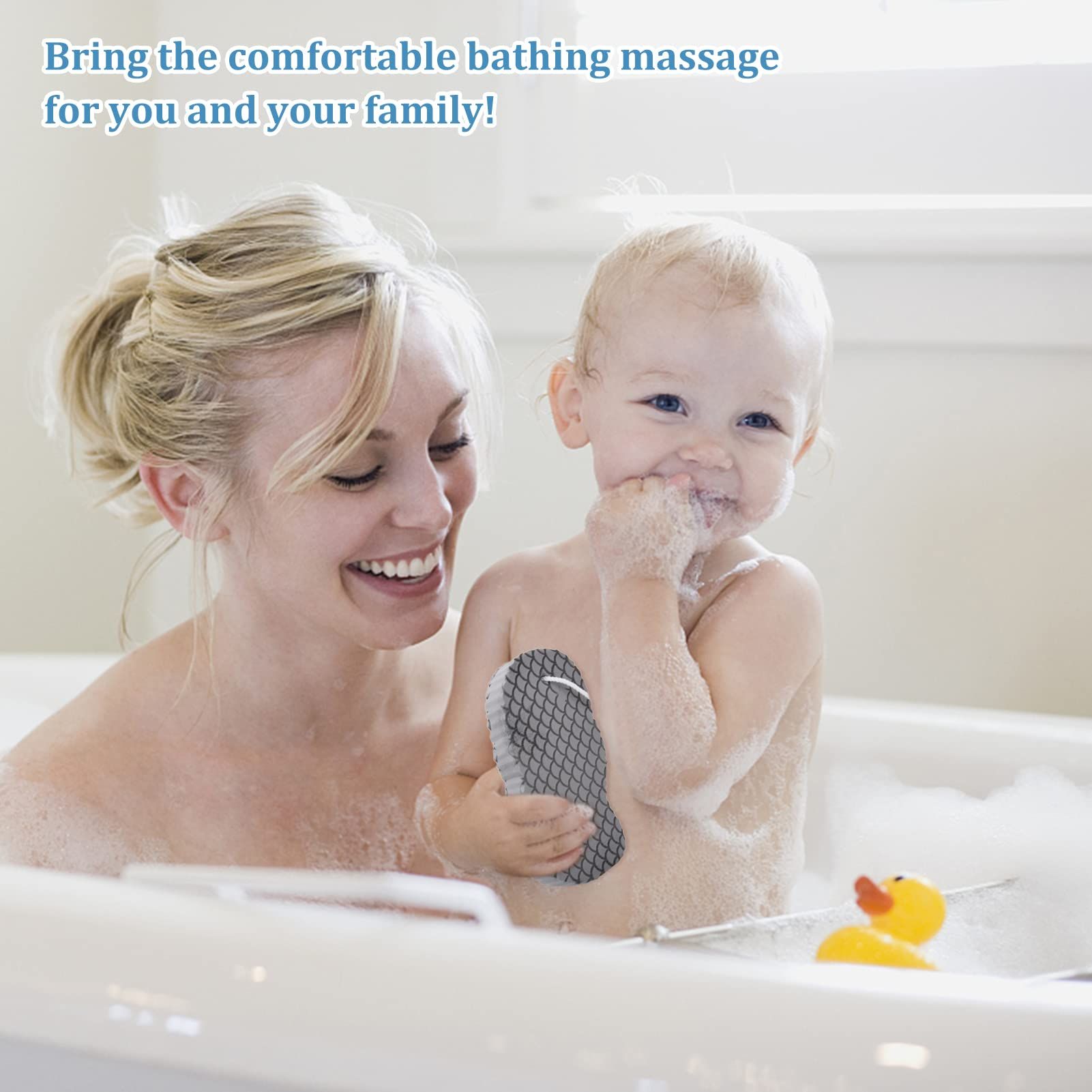 2 PCS Exfoliating Bath Sponge for Shower view 2