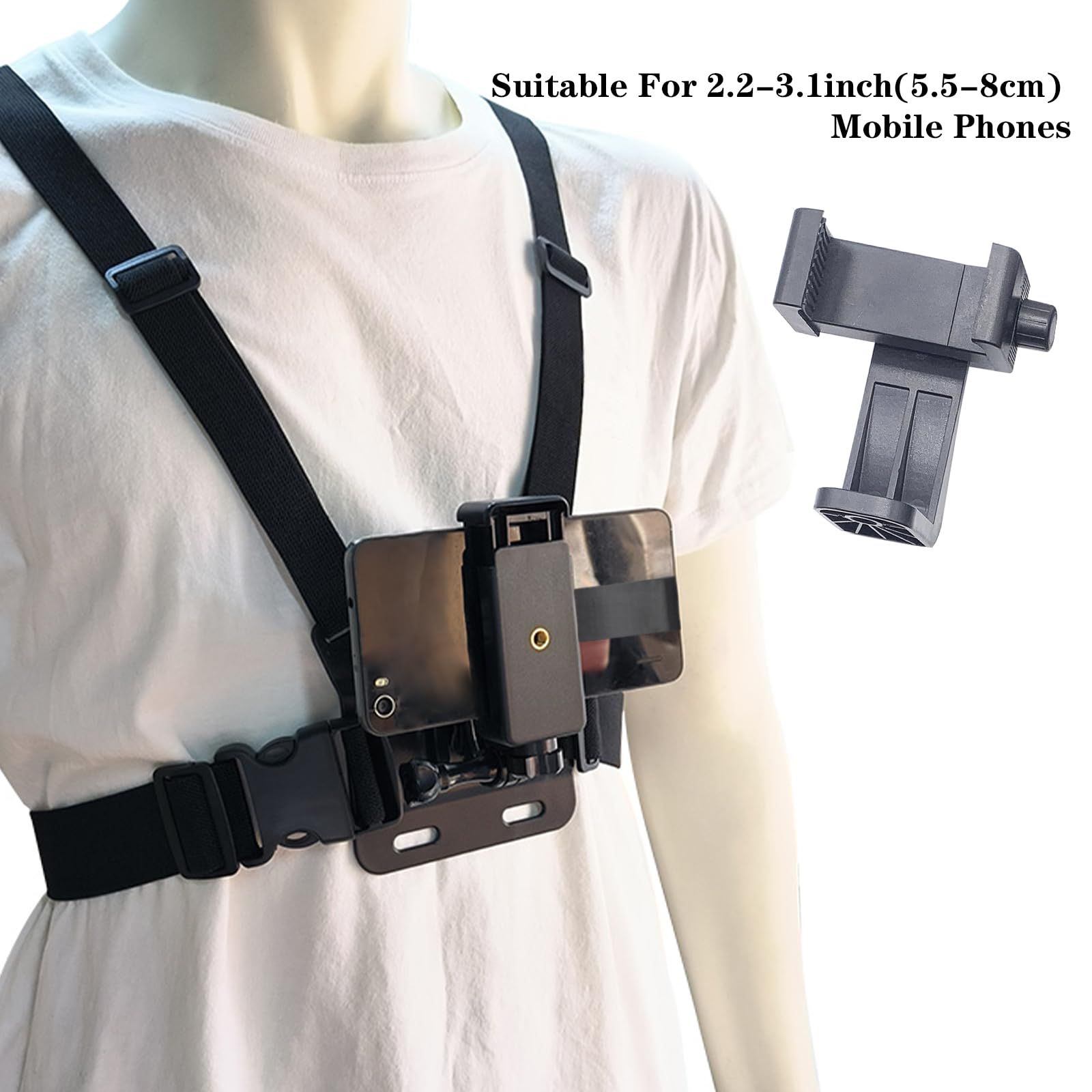 Adjustable Mobile Phone Chest Strap Harness Mount view 2