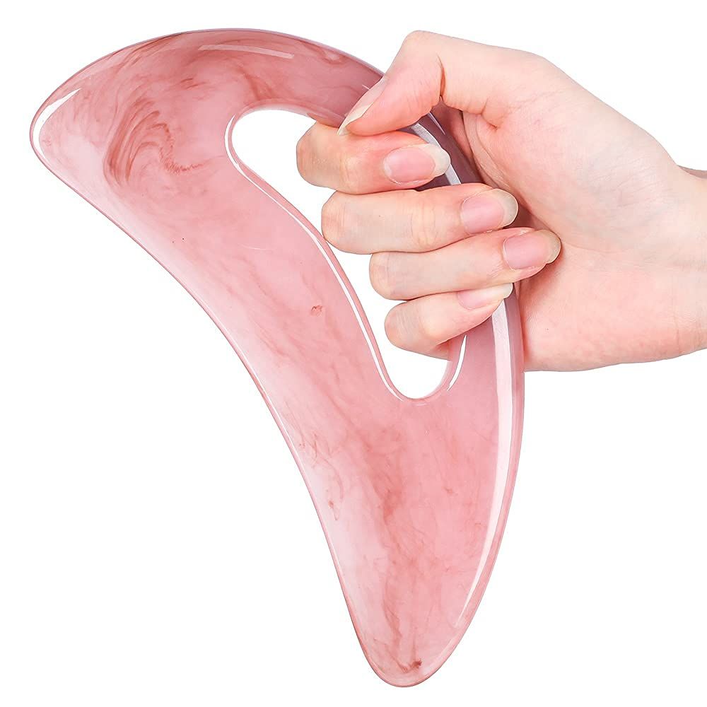 Scienlodic Gua Sha Massage Tool with Handle (Resin) Larger Guasha Scraping