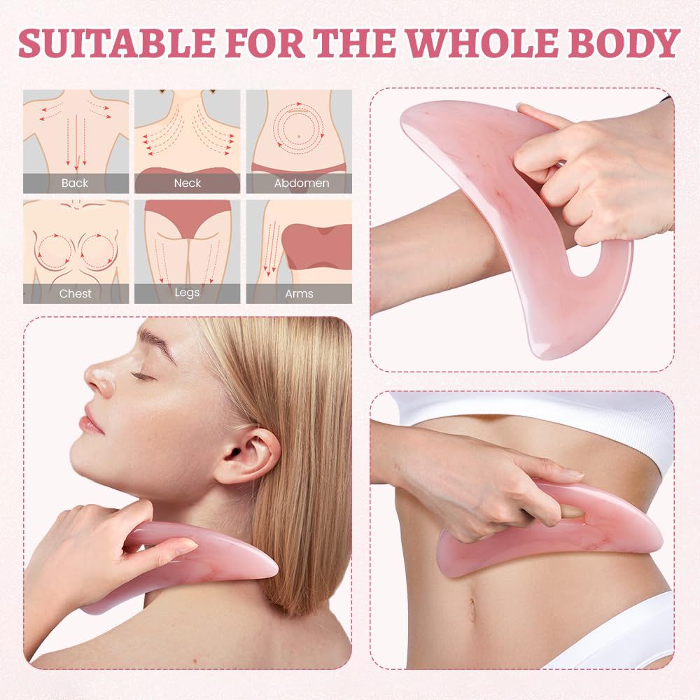 Scienlodic Gua Sha Massage Tool with Handle (Resin) Larger Guasha Scraping view 3