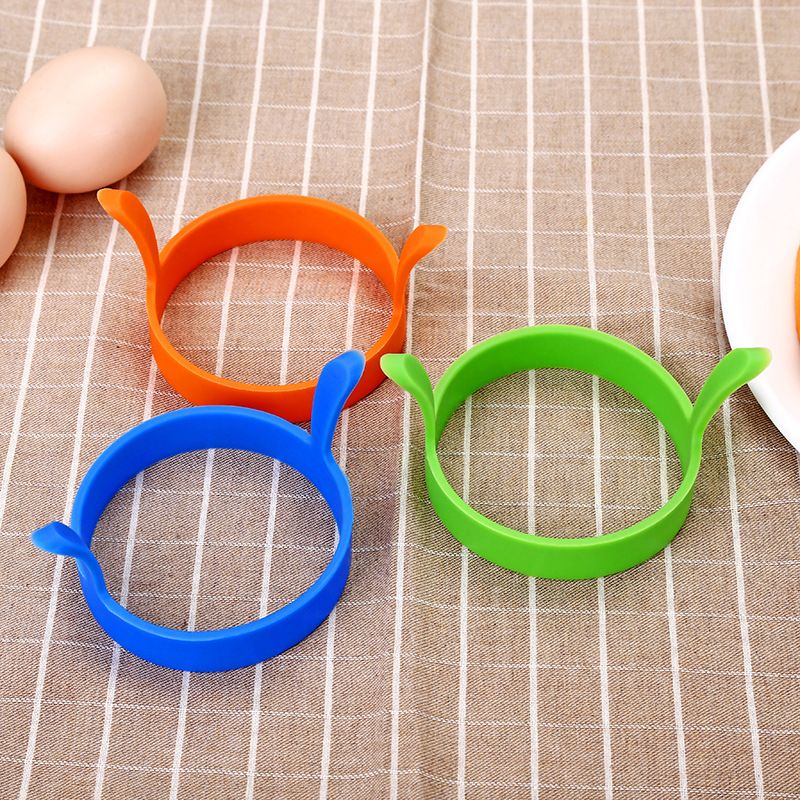 3 pcs Nonstick Food Grade Silicone Egg Maker Pancake Rings Dishwasher Safe view 2