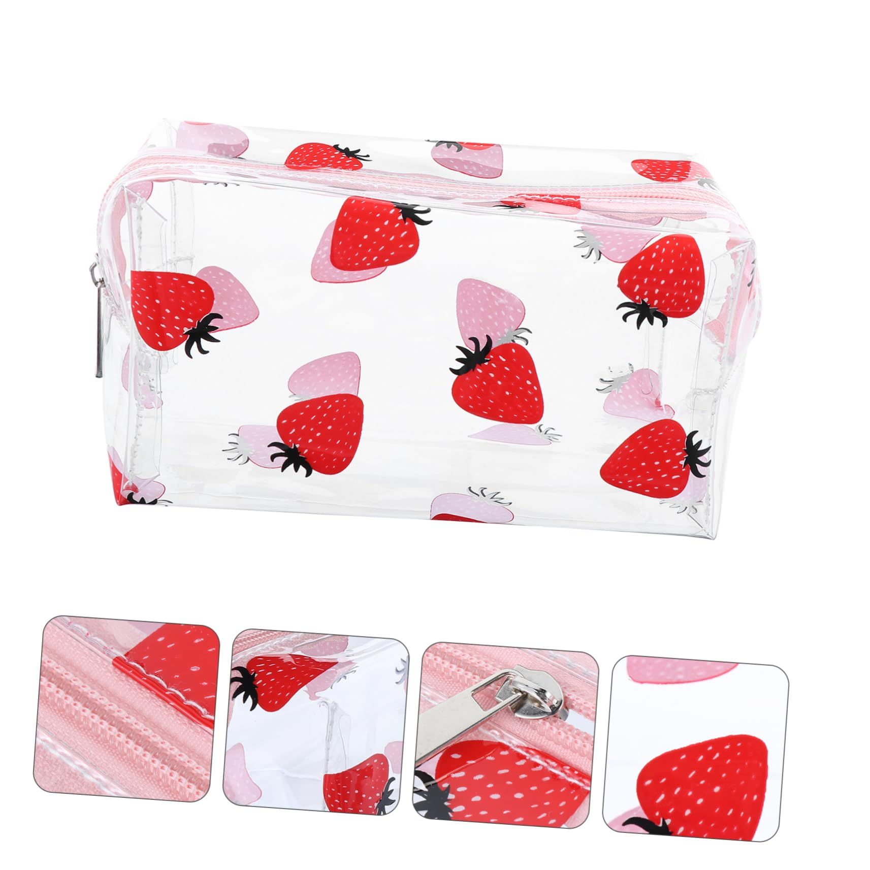 Cute makeup bag, transparent portable makeup bag, waterproof toiletries view 4