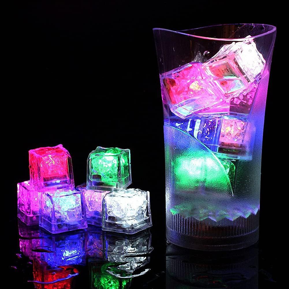 12 pcs Waterproof Led Ice CubeMulti Color Flashing Glow in The Dark LED Light view 2