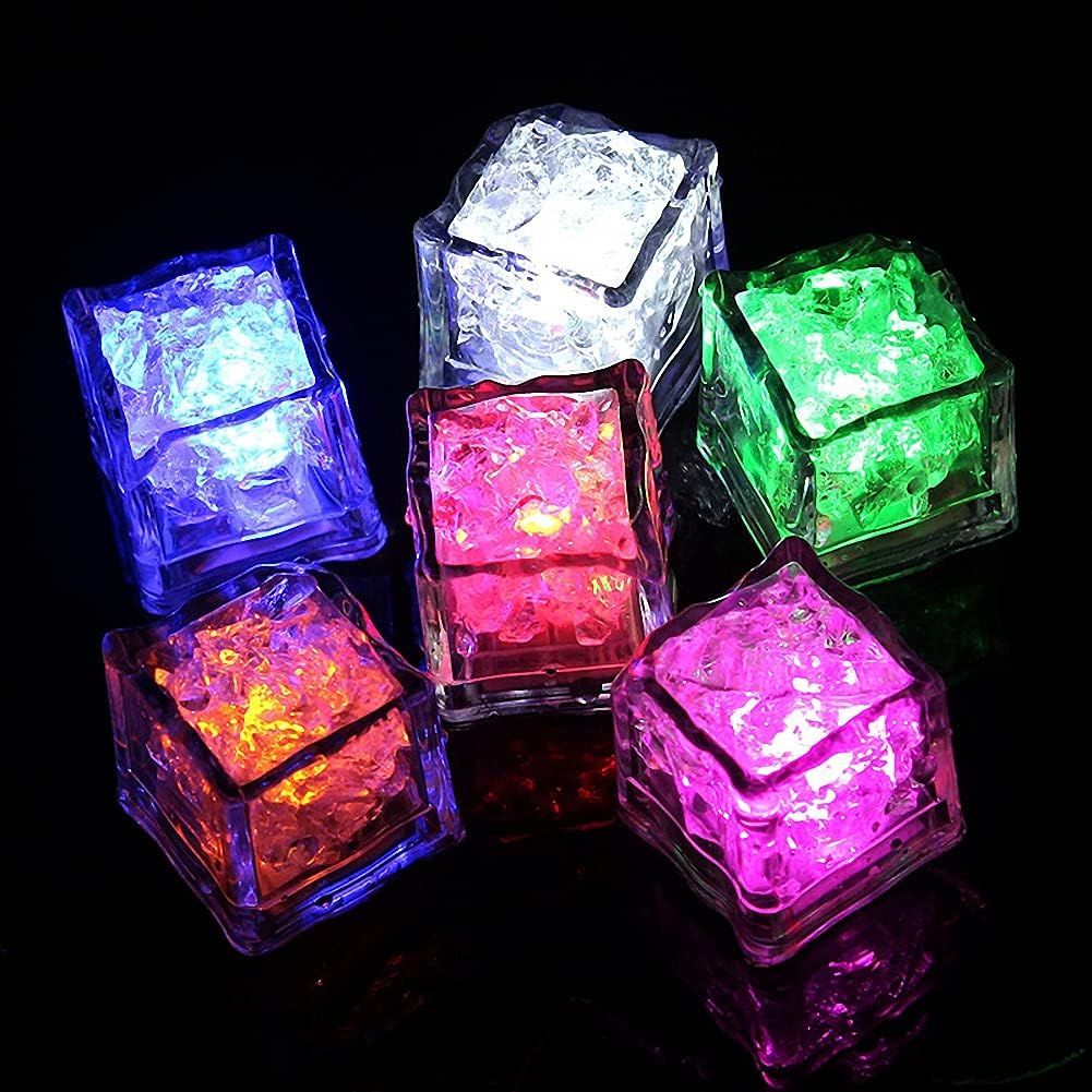 12 pcs Waterproof Led Ice CubeMulti Color Flashing Glow in The Dark LED Light view 5