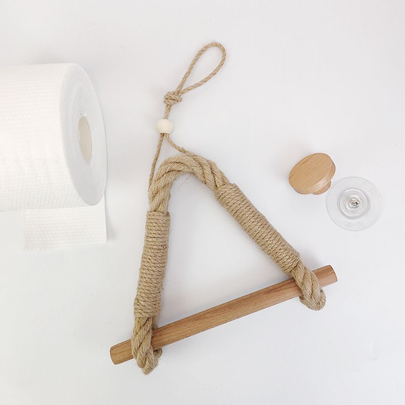 Rope Wood Toilet Paper Holder view 2