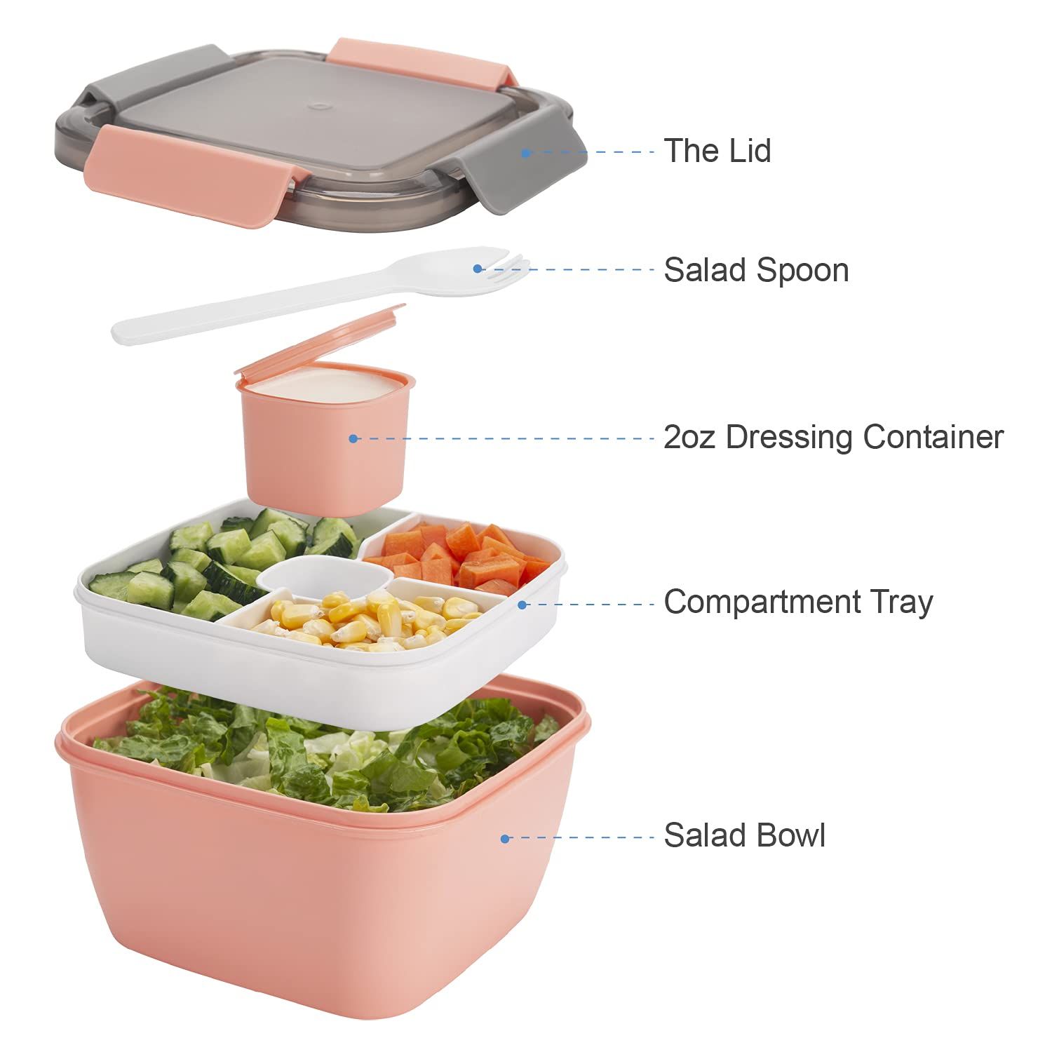 Salad Lunch Container To Go view 2