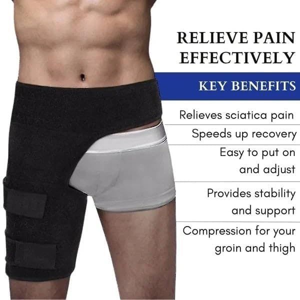 Sciatica Brace, Hip Brace Hip Brace for Sciatica Pain Relief, Thigh Sleeve Hip view 2