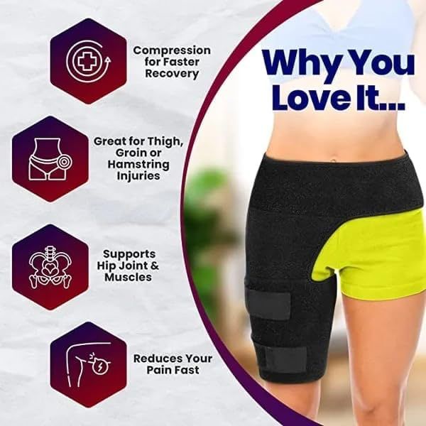 Sciatica Brace, Hip Brace Hip Brace for Sciatica Pain Relief, Thigh Sleeve Hip view 3