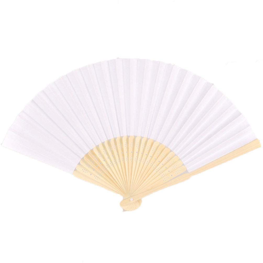 Folding Fan, Handheld Folding Paper Fan with Fan Bone Wedding Festival Party