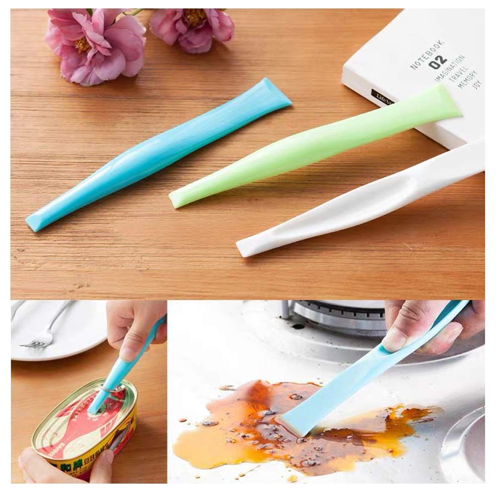 3 PCS Cleaning Scraper Tool Kitchen Plastic Scraper Multipurpose Stiff Grill view 3