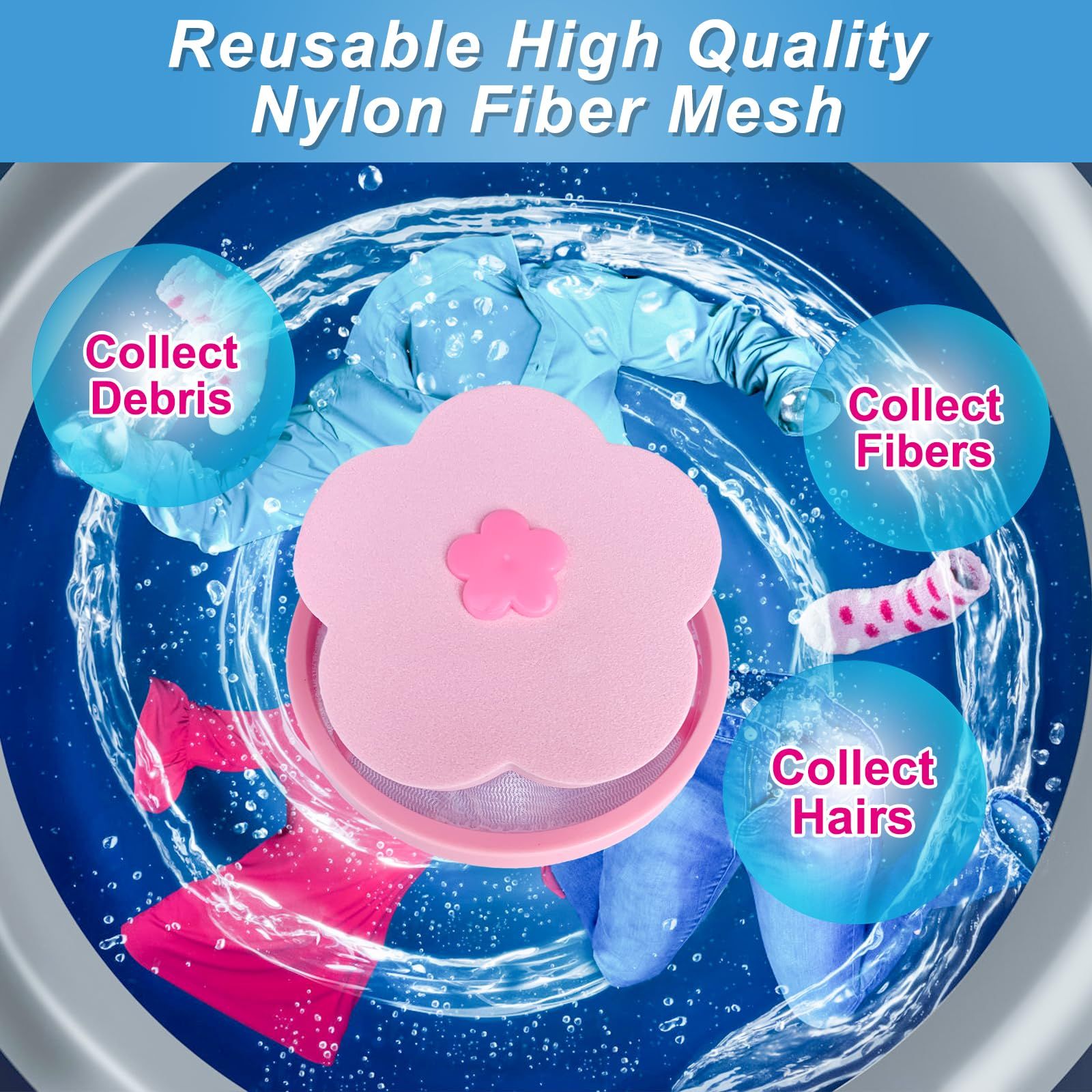 2 PCS Pet Hair Catcher for Laundry view 3