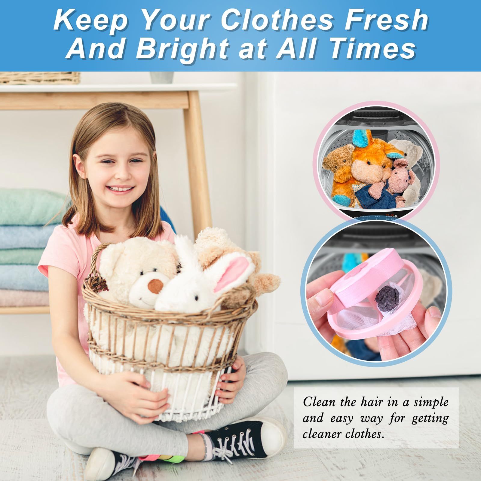 2 PCS Pet Hair Catcher for Laundry view 4