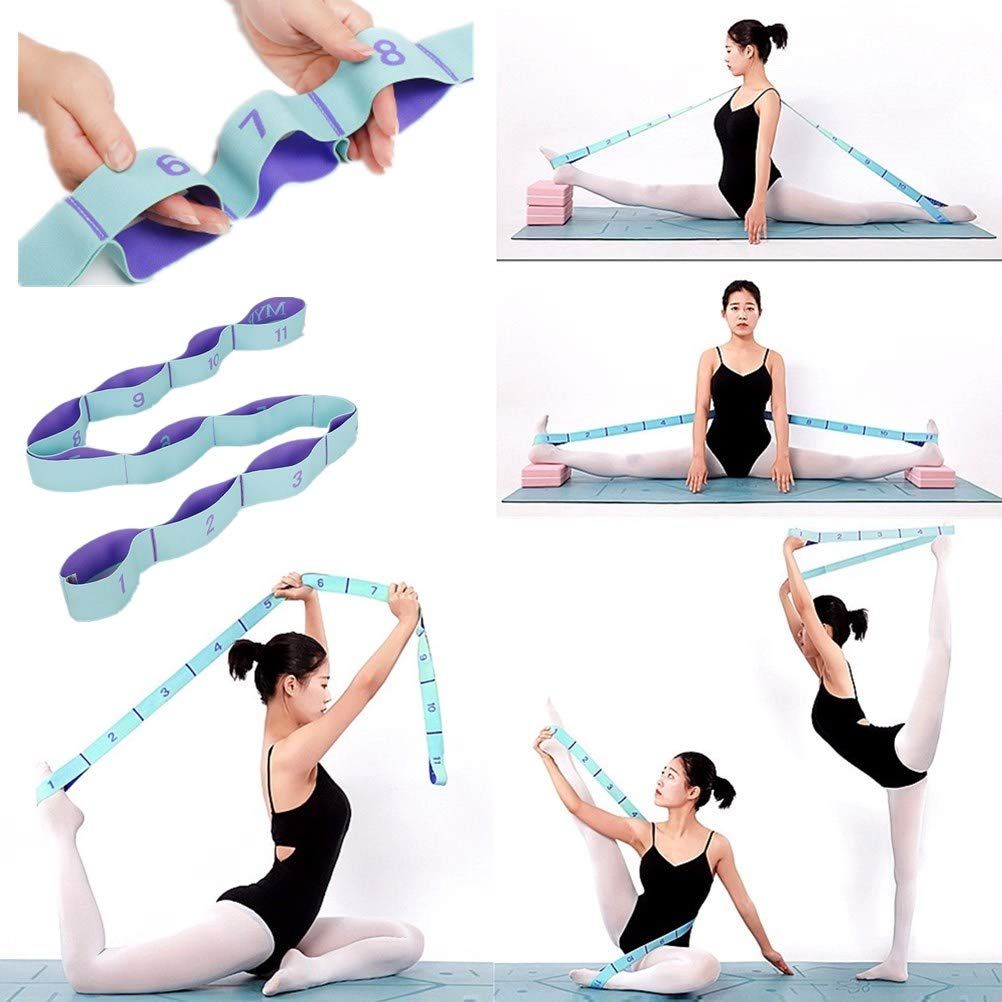 1 PCS Stretching Straps Hamstring Stretcher Device Elastic Exercise Band Yoga