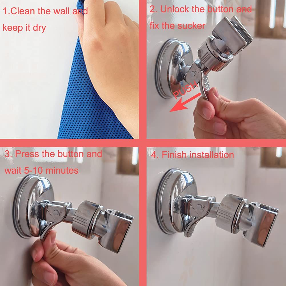 Adjustable Shower Head Holder Removable Suction Cup Shower Head Bracket No view 4