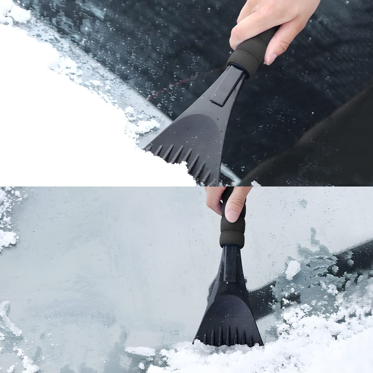 Car Ice Scrapers, Scratch Snow Removal Tool Winter Driving, Effective and view 4