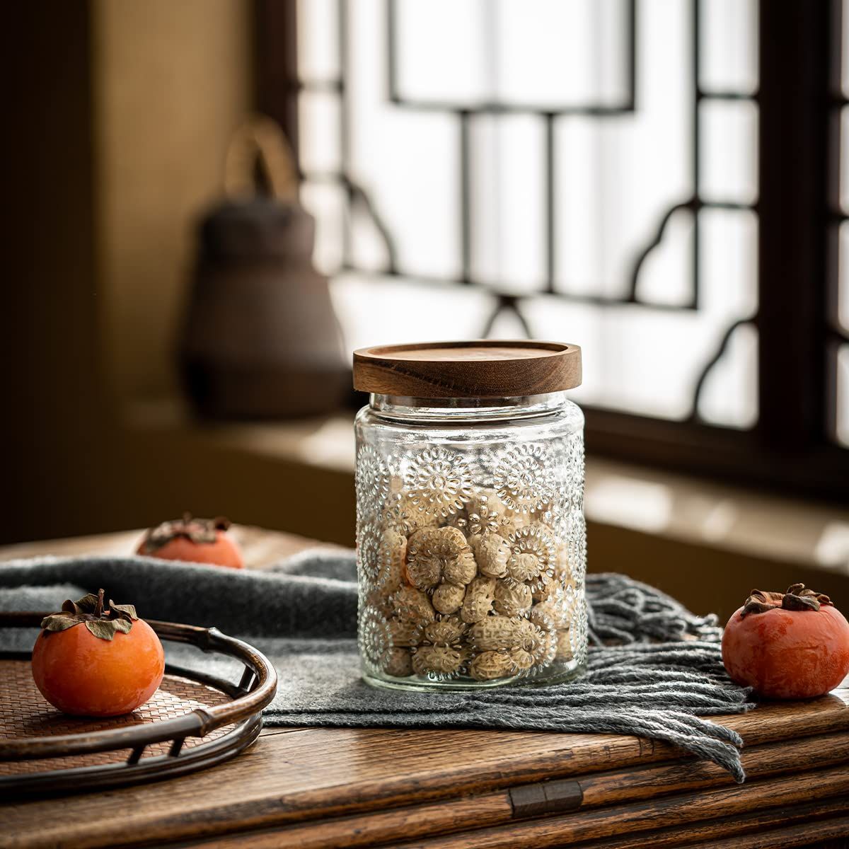 Glass Jar with Lid – 24 oz Glass Storage Containers – Premium Jars with view 3