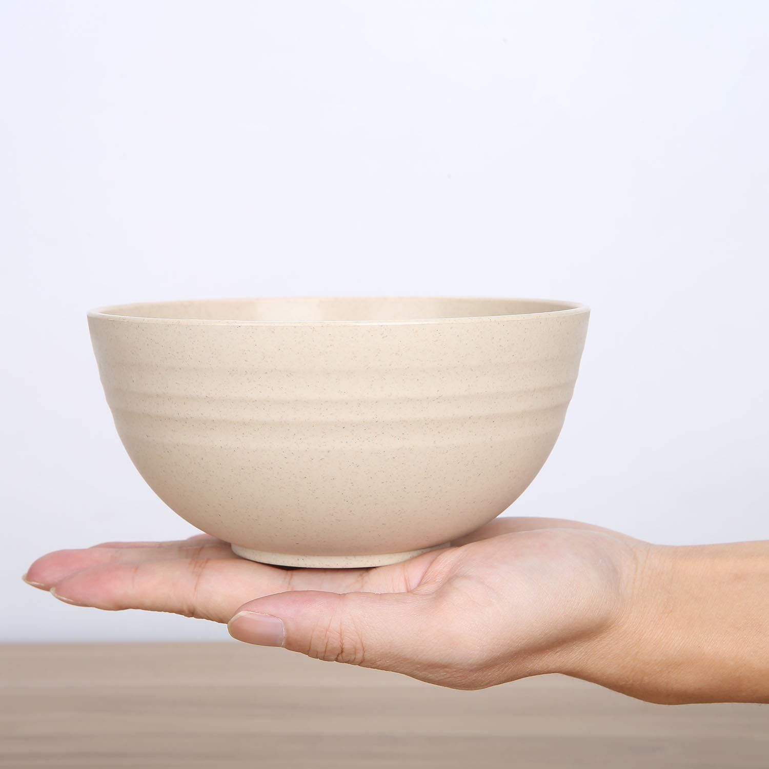 Unbreakable Cereal Bowls Reusable Wheat Straw Bowl Set of 4 - Dishwasher & view 5