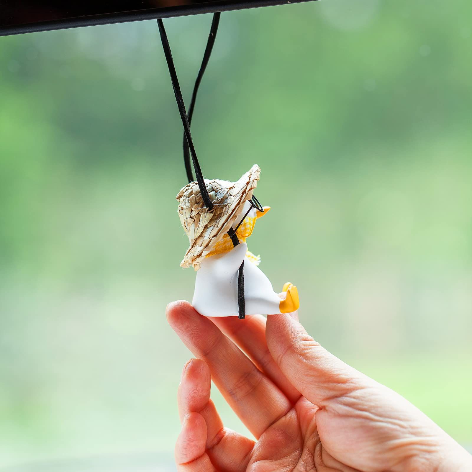 Rear View Mirror Accessories Car Mirror Hanging Accessories Swinging Duck Car view 4