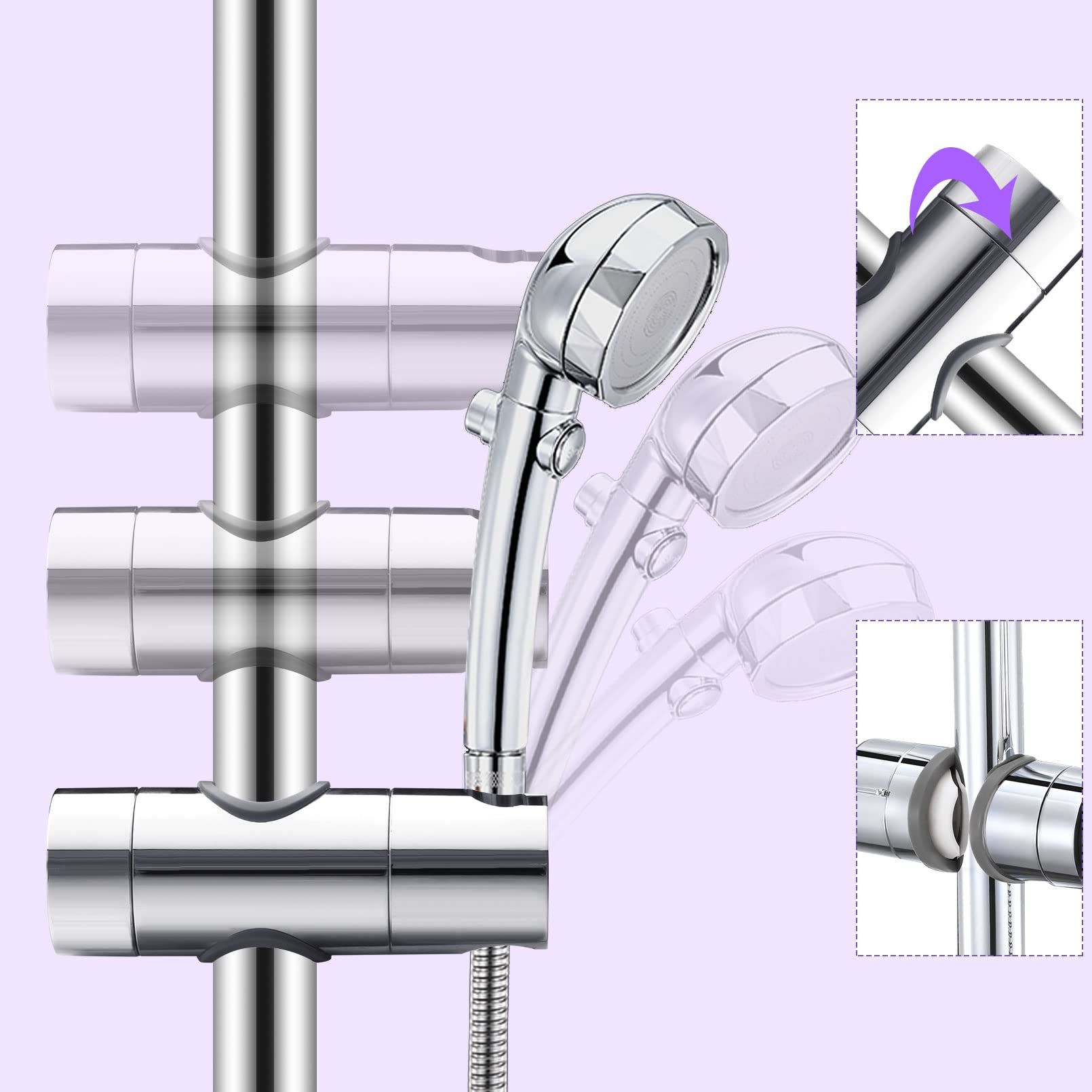 Hand Shower Bracket Holder Universal Adjustable for Bathroom Slide Bar O.D view 2