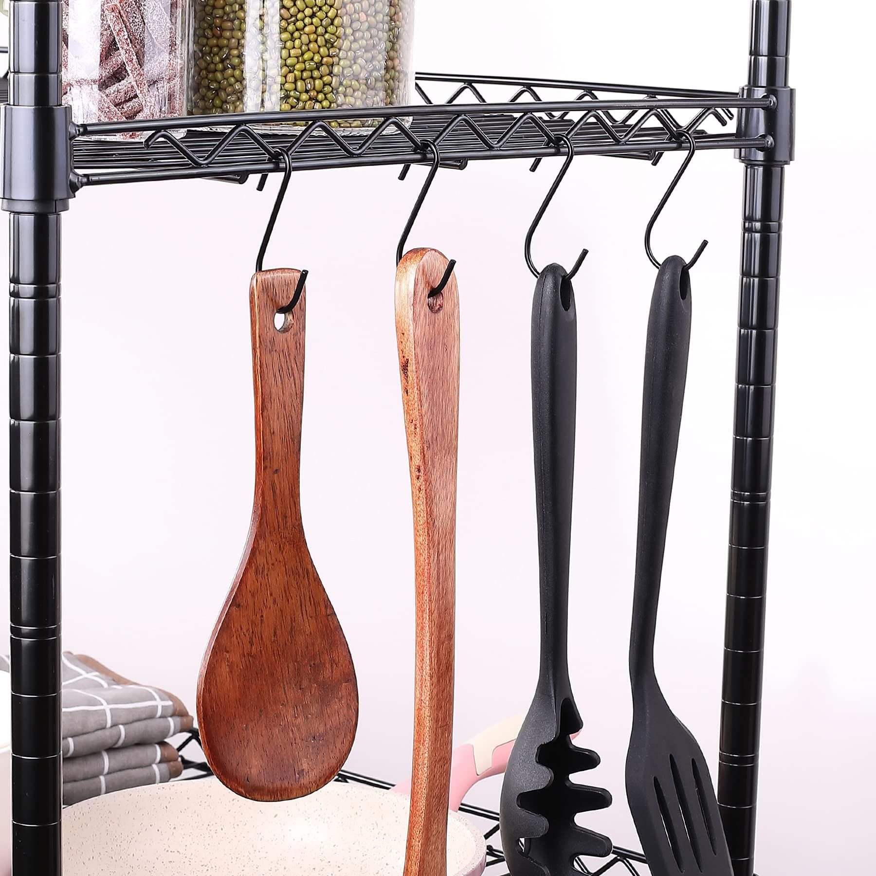 6 PCS Black S Hooks for Hanging Plants view 3