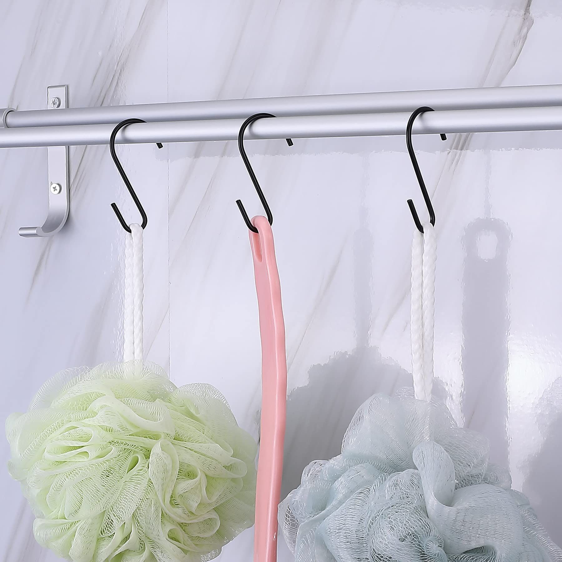 6 PCS Black S Hooks for Hanging Plants view 5