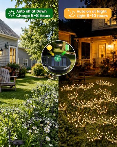 Solar Firework Garden Lights: Perfect for Patio view 4