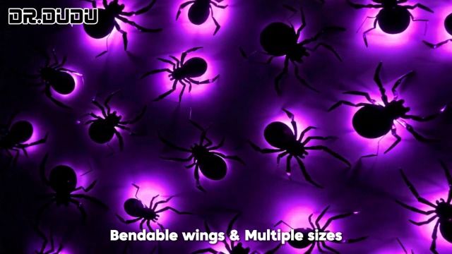 36 Pack LED Light-Up Spider Halloween Decoration for Home view 7