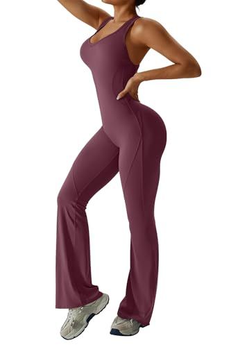 Stylish Backless Flared Jumpsuit for Yoga view 3
