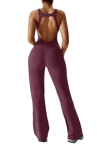 Stylish Backless Flared Jumpsuit for Yoga view 6