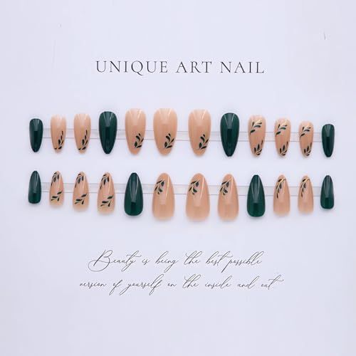 Reusable almond-shaped press-on nails for DIY manicures and daily wear (Deep view 2