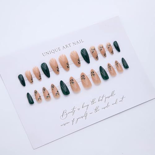 Reusable almond-shaped press-on nails for DIY manicures and daily wear (Deep view 3