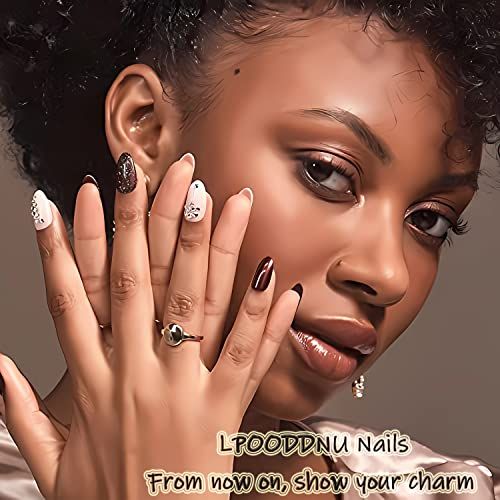 Reusable almond-shaped press-on nails for DIY manicures and daily wear (Deep view 6