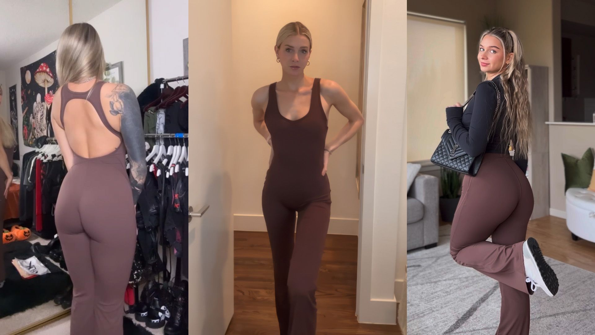 Women's Backless Flared Jumpsuit for Yoga, Gym, Parties & Daily Wear, XL (Black) view 7