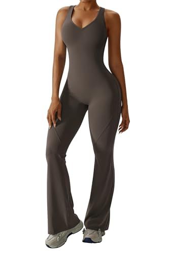Sleeveless Open Back Flared Jumpsuit for Workout view 4