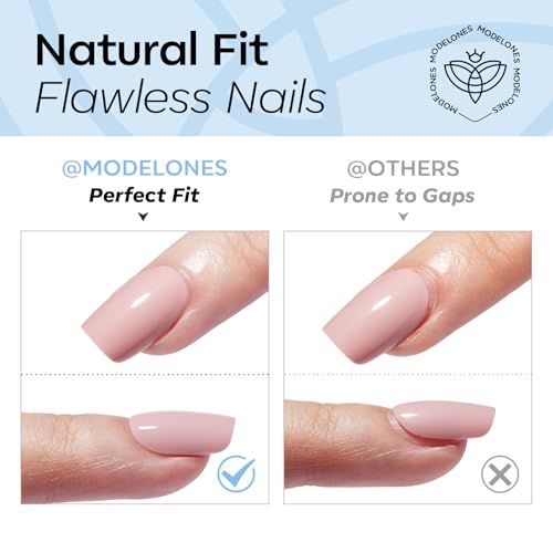 Full Cover Oval Press-On Nails Set: Easy view 5