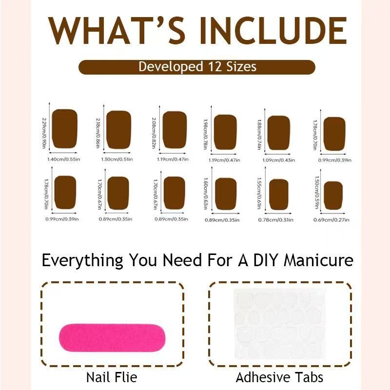 Full Cover Oval Press-On Nails Set: Easy view 7