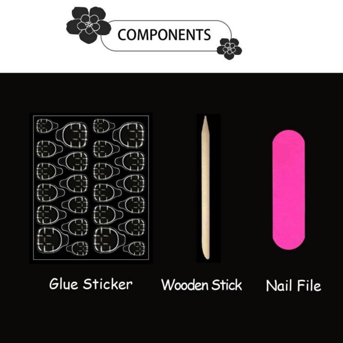 30pcsReusable Halloween Press-On Nails with Ghost Portrait Design for Spooky view 6