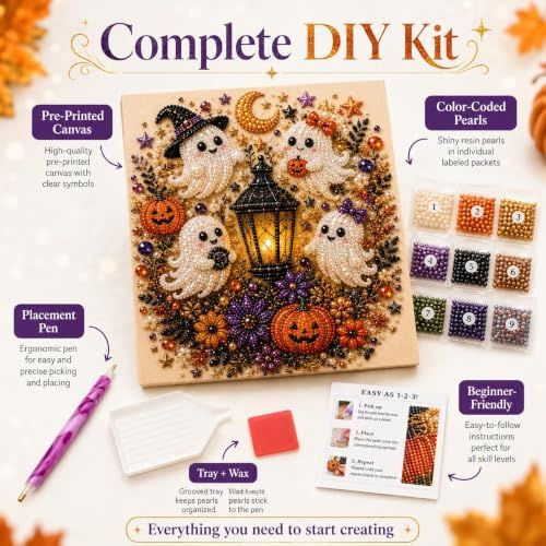 Spooky Cute Diamond Painting Kit for Halloween Home Decor DIY Wall Art for view 4