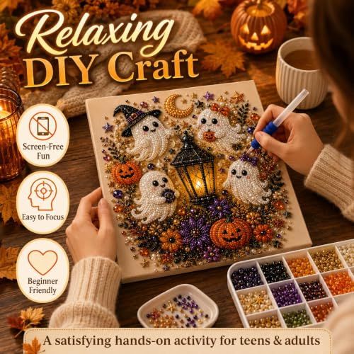 Halloween 3D Diamond Painting Kit for Beginners view 3