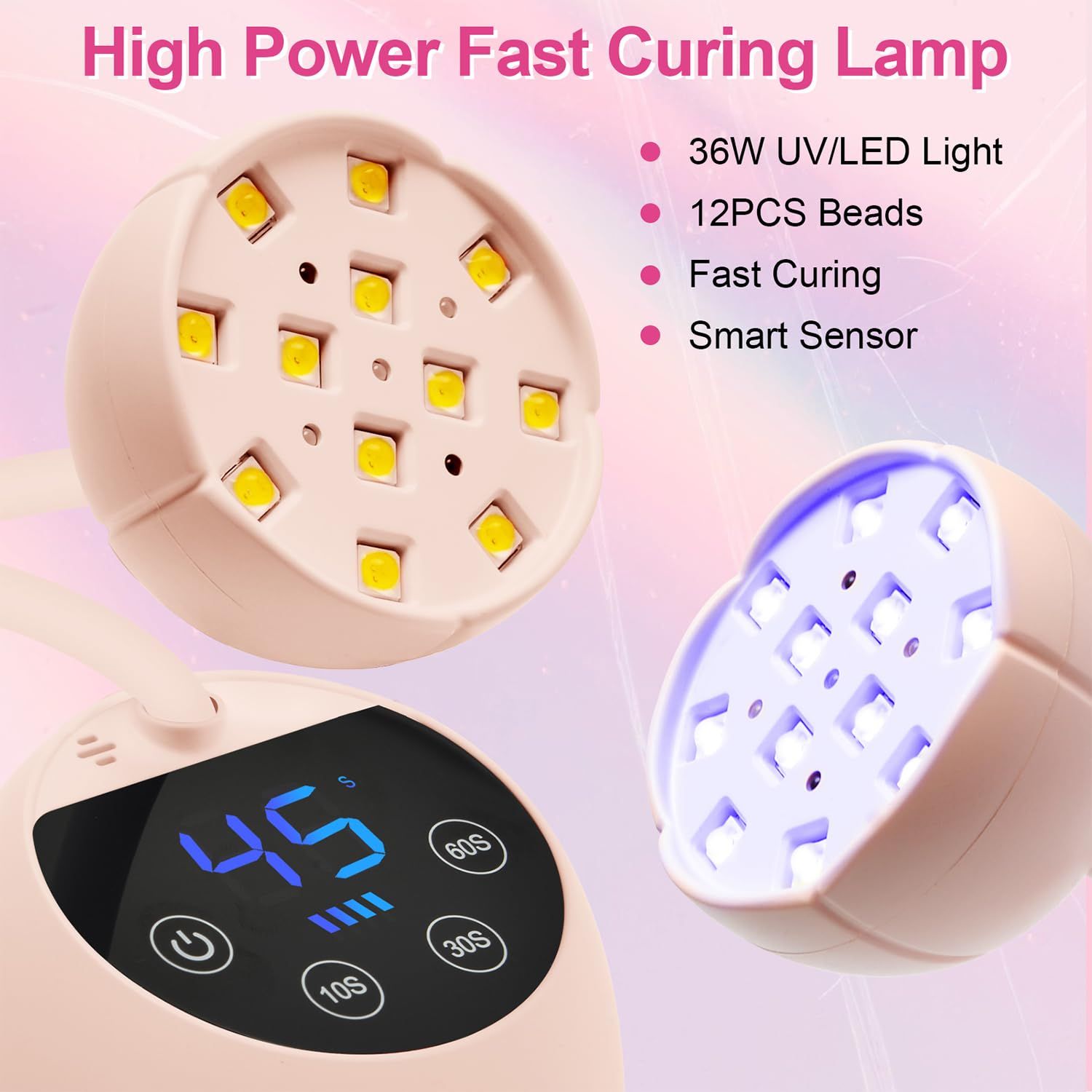 Professional Gel Nail Curing Lamp for Home & Salon view 2