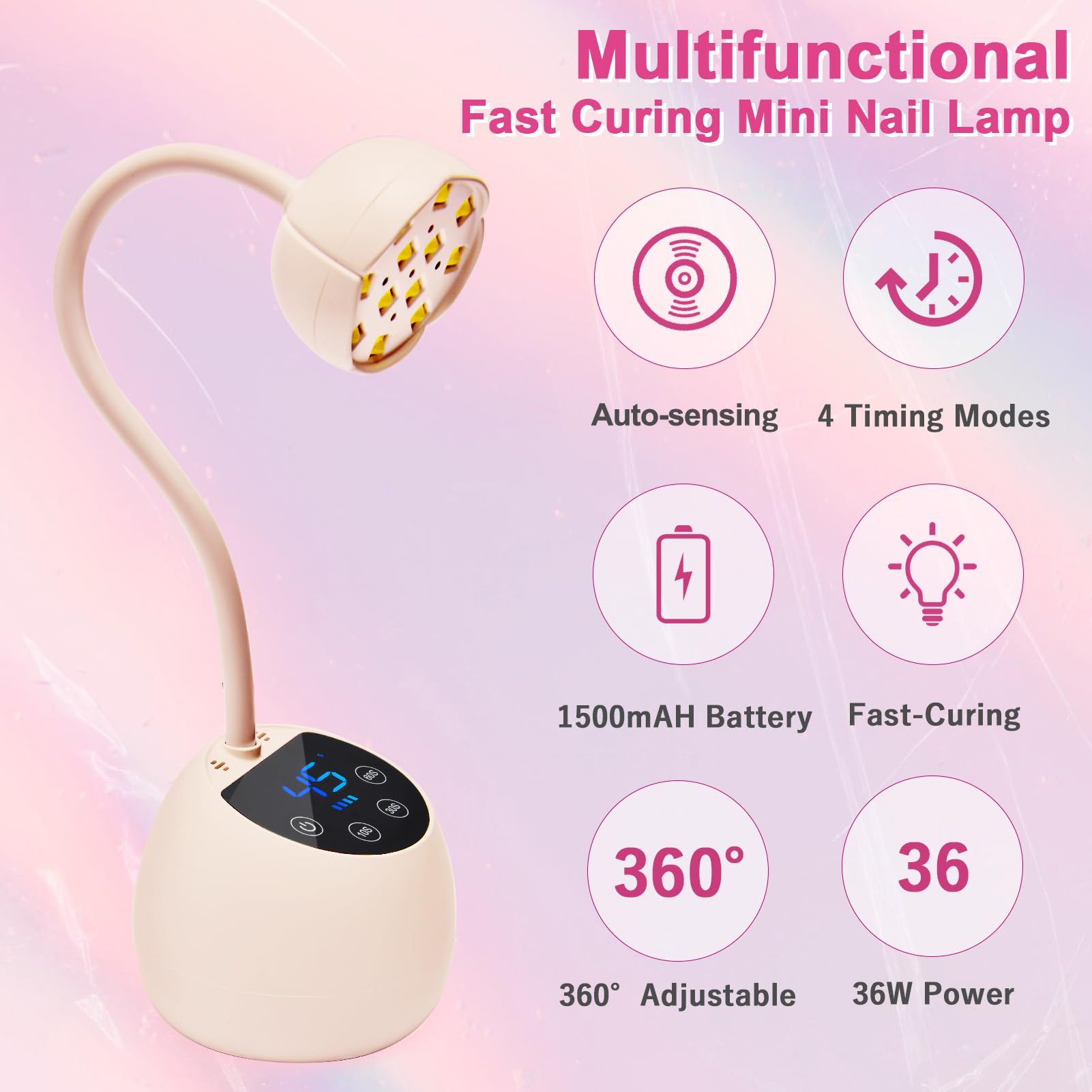 Professional Gel Nail Curing Lamp for Home & Salon view 3