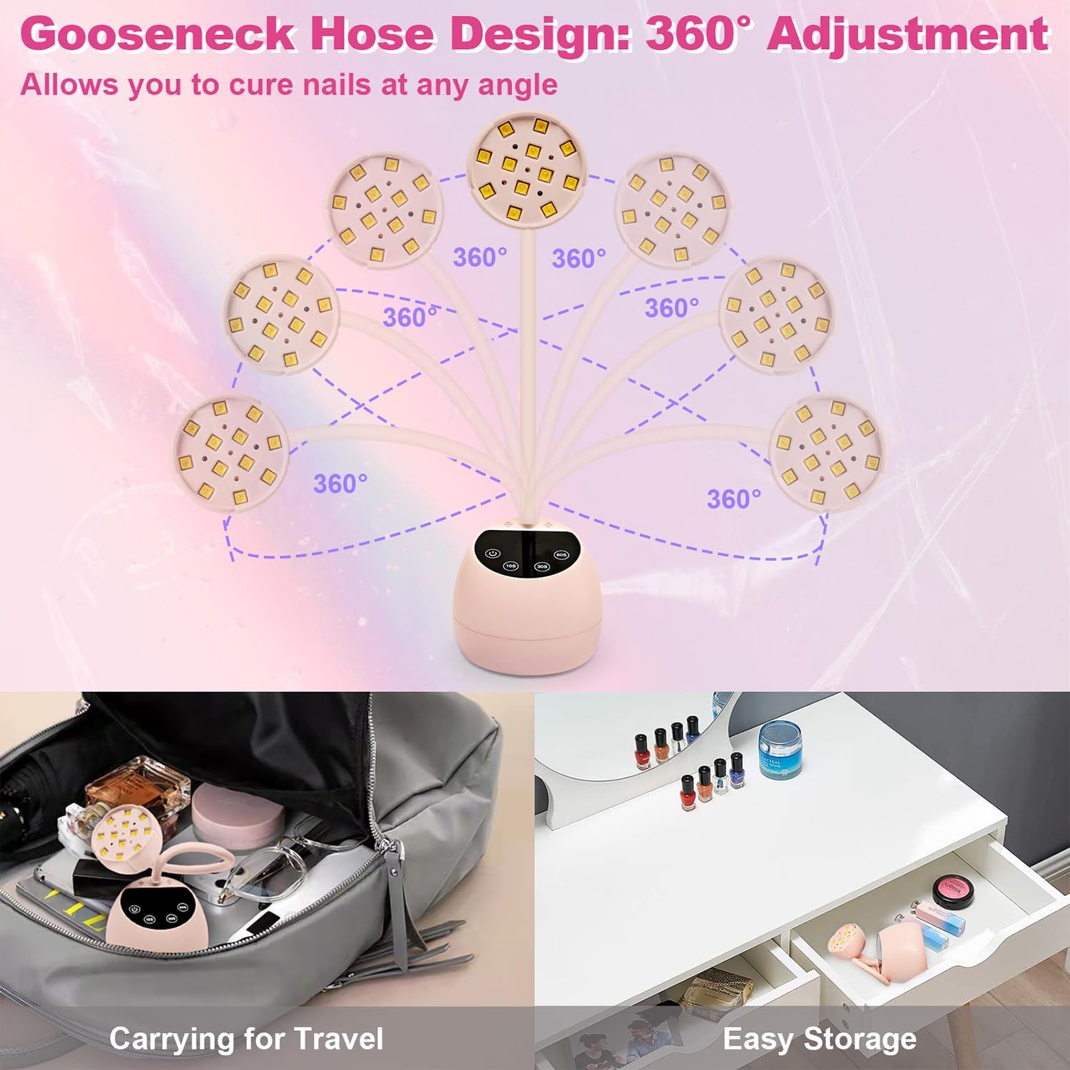 Professional Gel Nail Curing Lamp for Home & Salon view 5