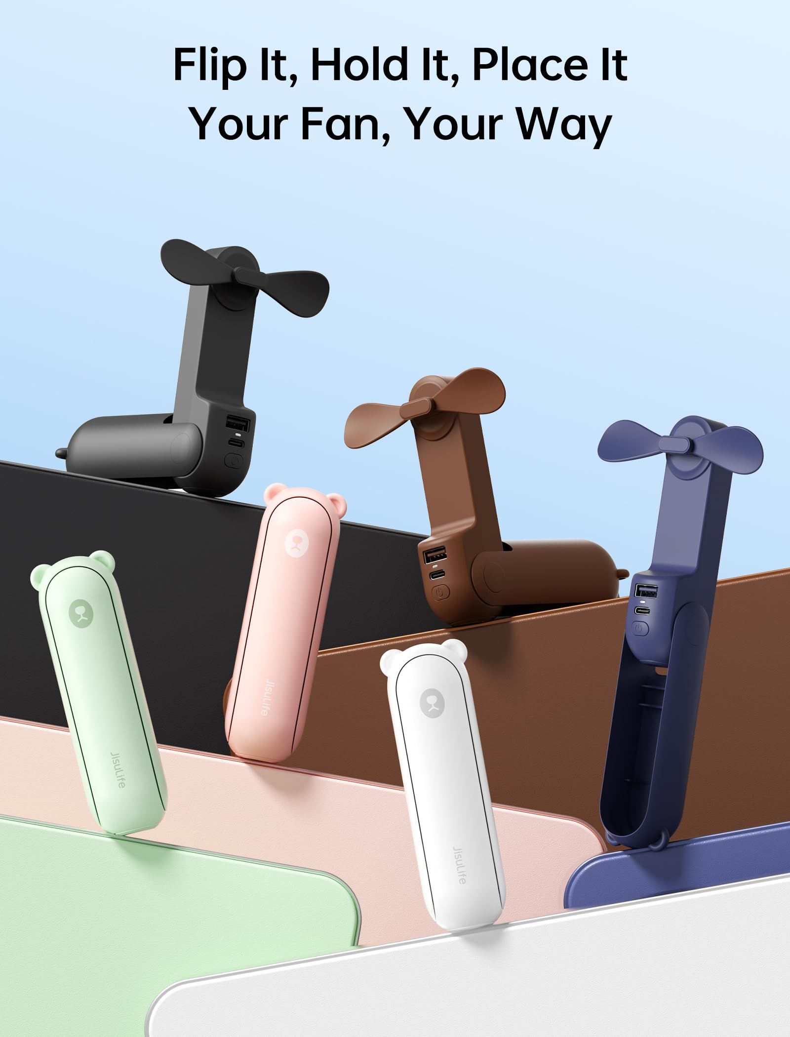 3-in-1 Portable Fan, Power Bank & Flashlight for Summer Travel, Concerts & view 4