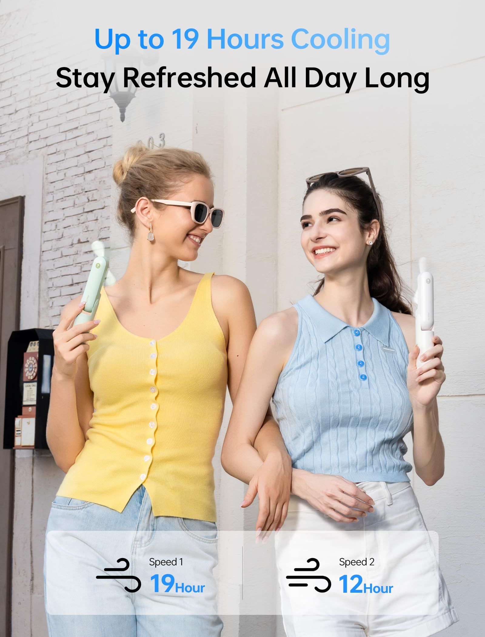 3-in-1 Portable Handheld Fan with Power Bank & Light view 3