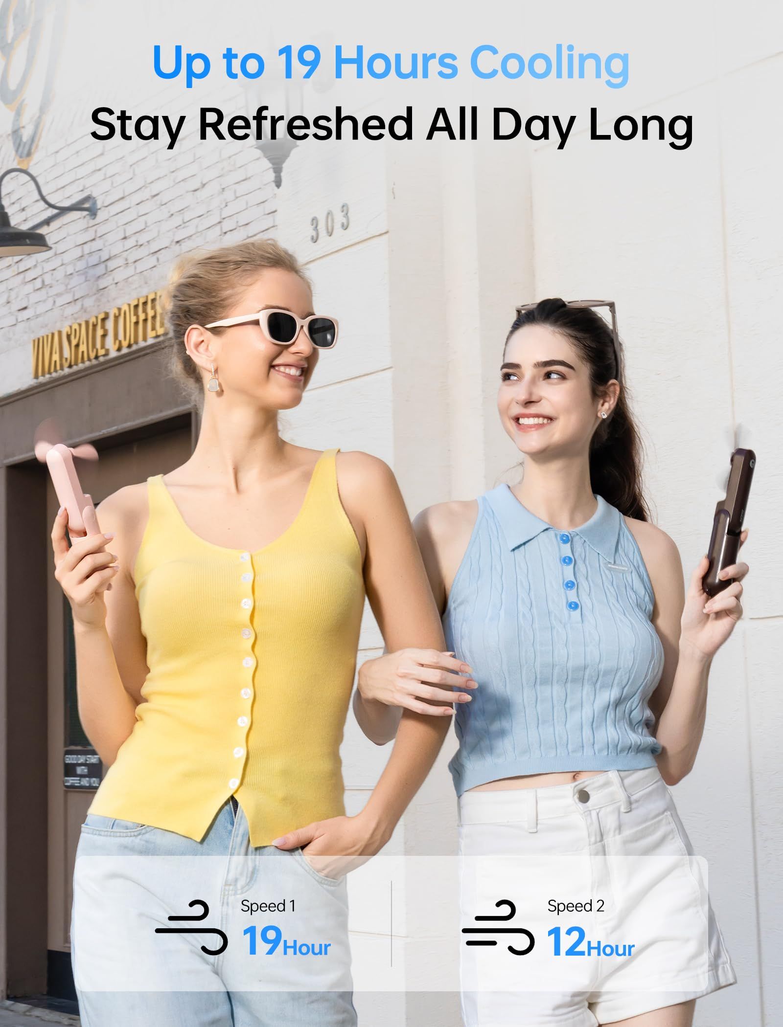 3-in-1 Portable Handheld Fan for Travel view 3